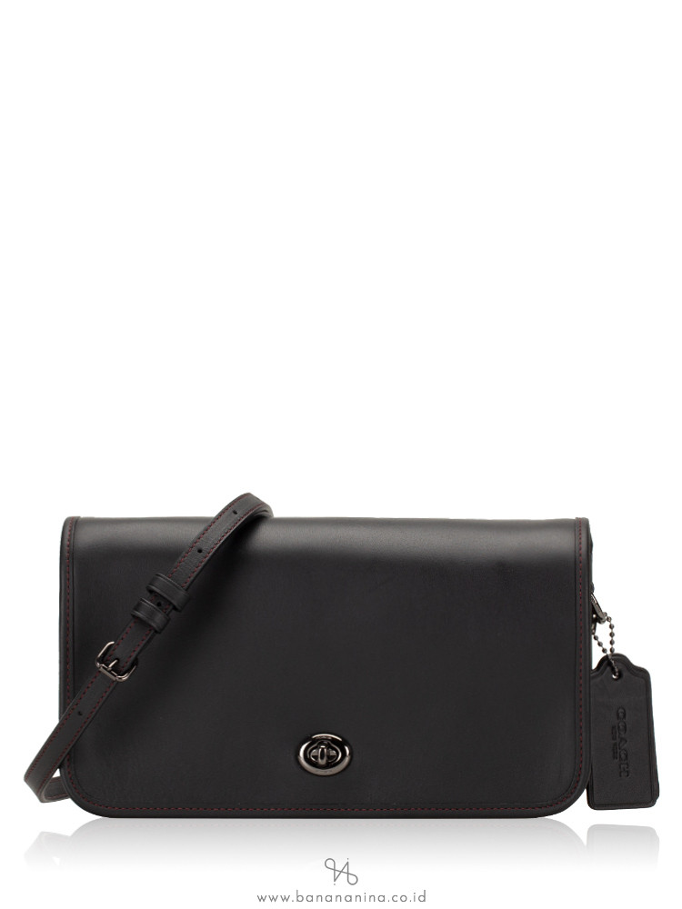 COACH 57325 Glovetanned Turnlock Crossbody Black