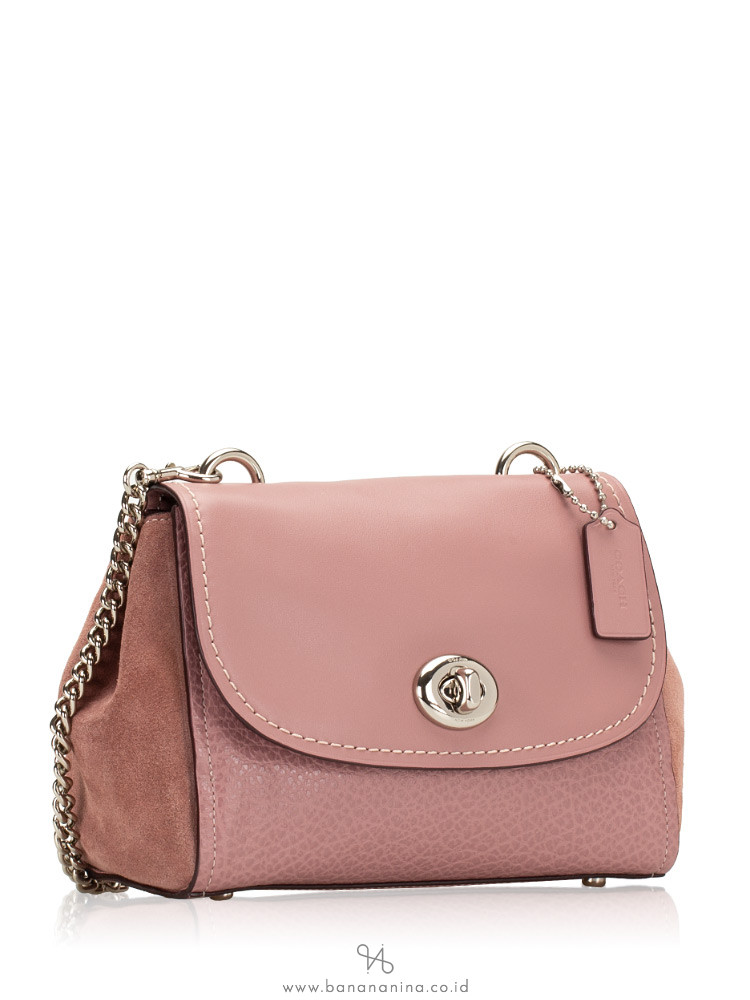 COACH 22349 Mixed Faye Leather Crossbody Dusty Rose