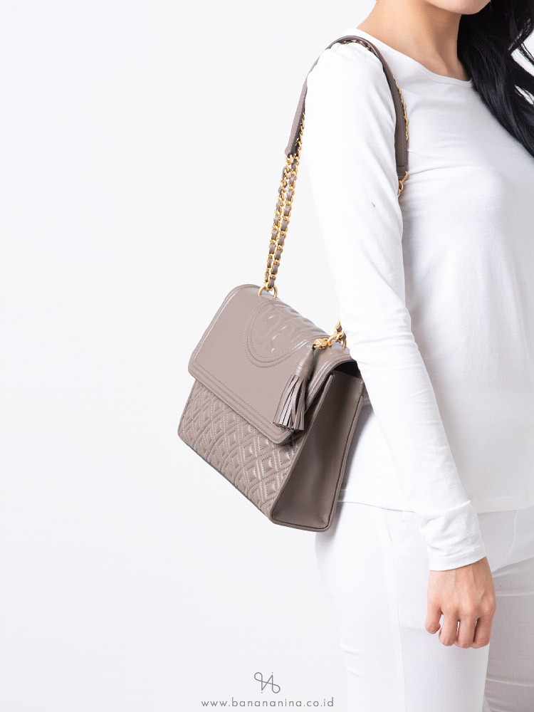 tory burch fleming convertible shoulder bag silver maple