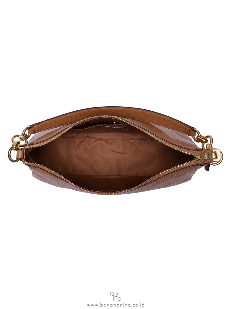 COACH 31400 Pebbled Leather Elle Hobo Light Saddle