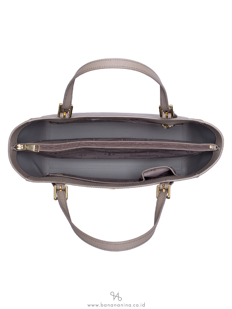 TORY BURCH Emerson Small Buckle Tote French Grey