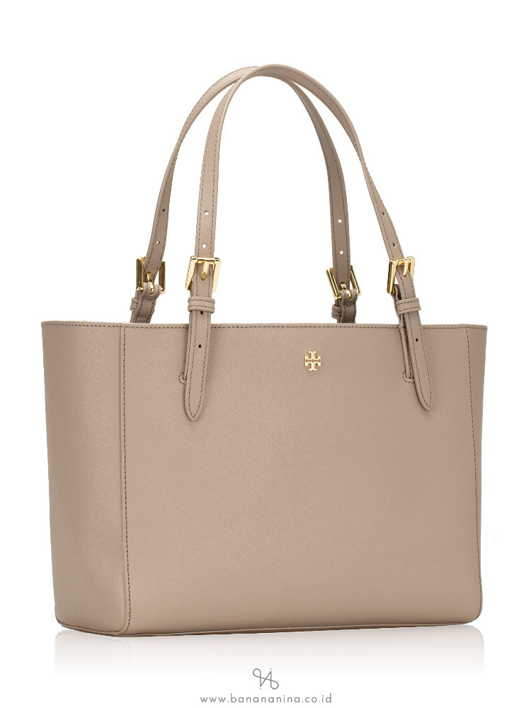 TORY BURCH Emerson Small Buckle Tote French Grey