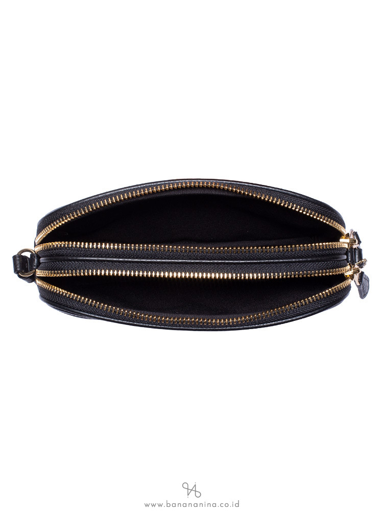 COACH 30259 Pebbled Leather Crossbody Pouch Black