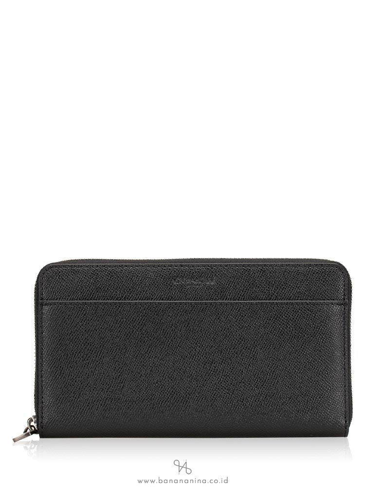 COACH Men 59120 Crossgrain Travel Zip Wallet Black