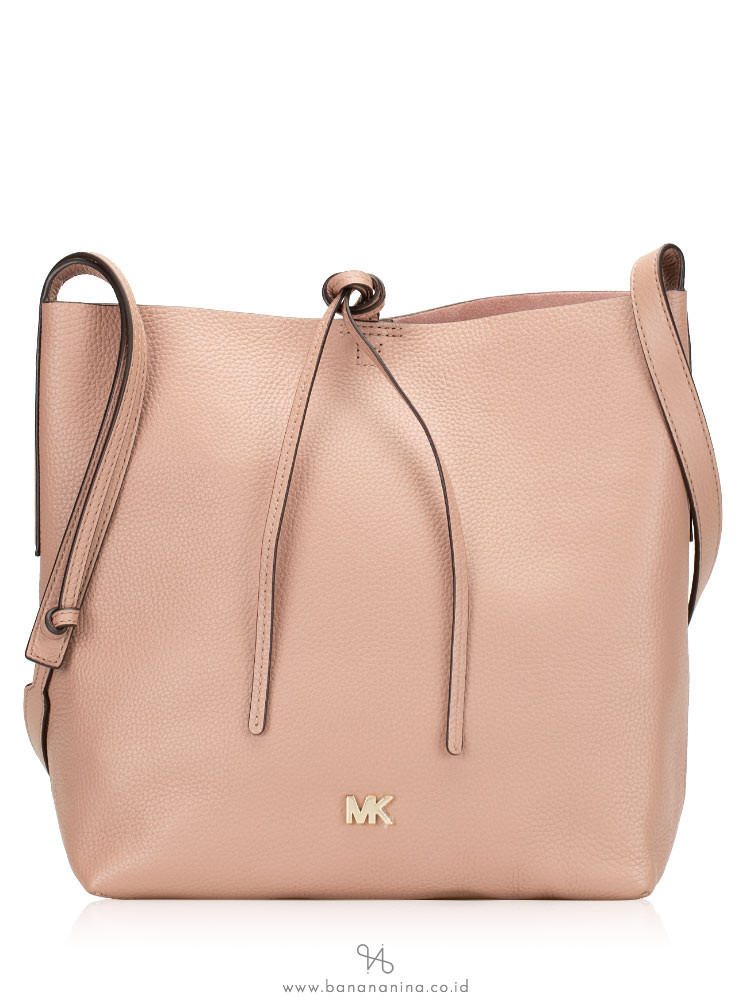 MICHAEL KORS Junie Leather Large Messenger Fawn