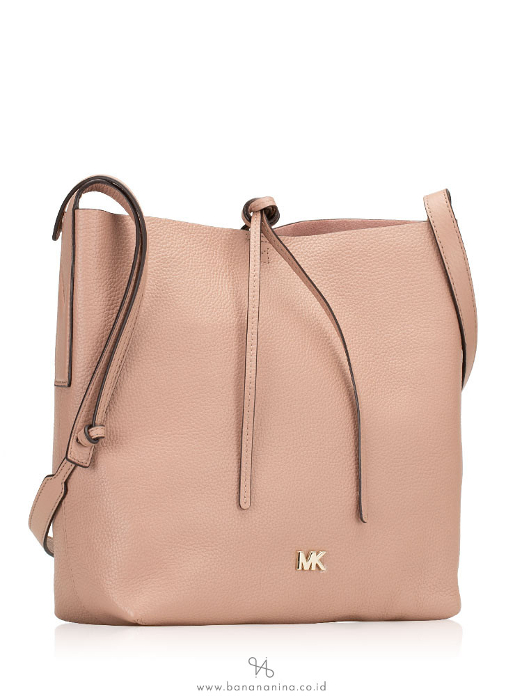 MICHAEL KORS Junie Leather Large Messenger Fawn