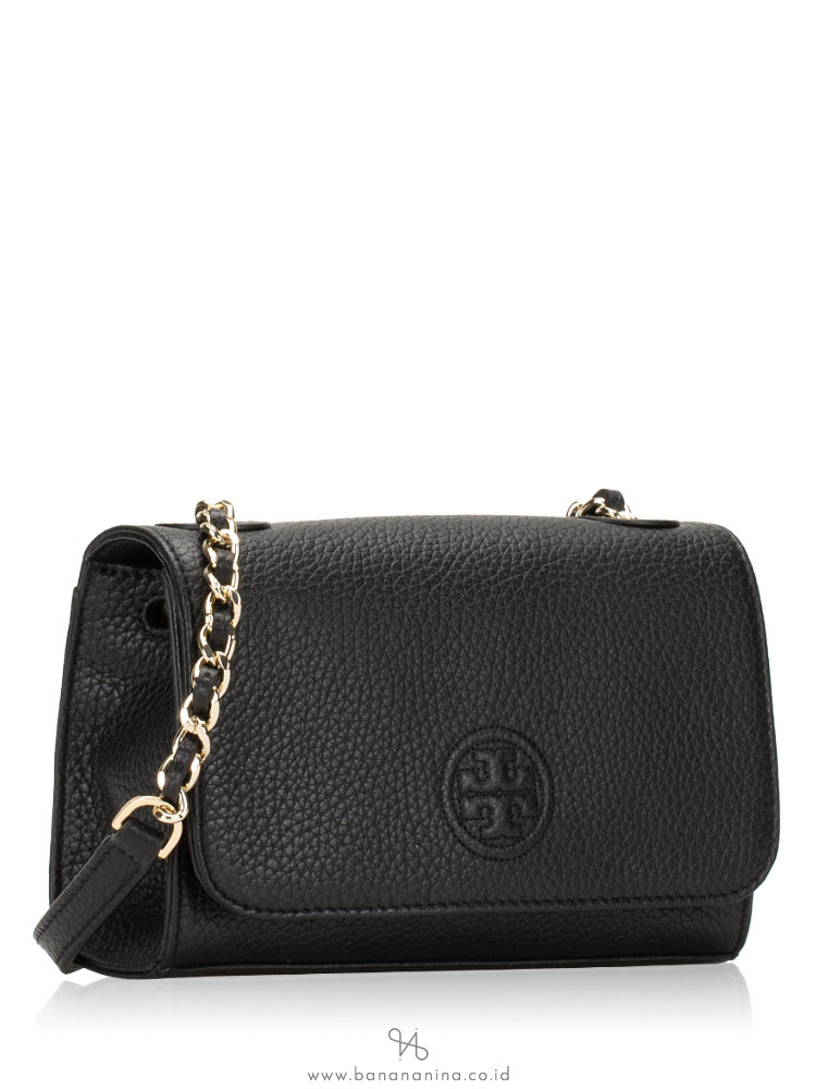 TORY BURCH Bombe Shrunken Shoulder Bag Black