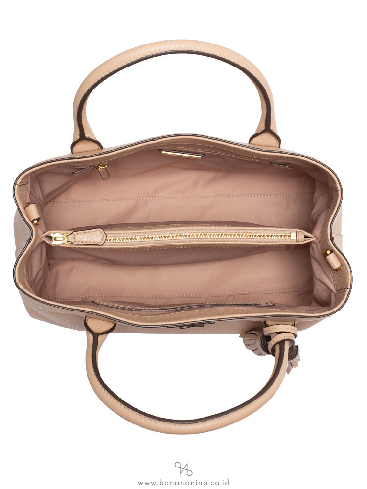 Tory burch mcgraw triple compartment satchel devon sand new arrivals