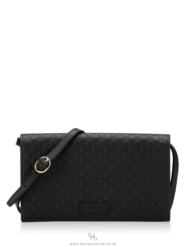 GUCCI Micro Guccissima Crossbody Black