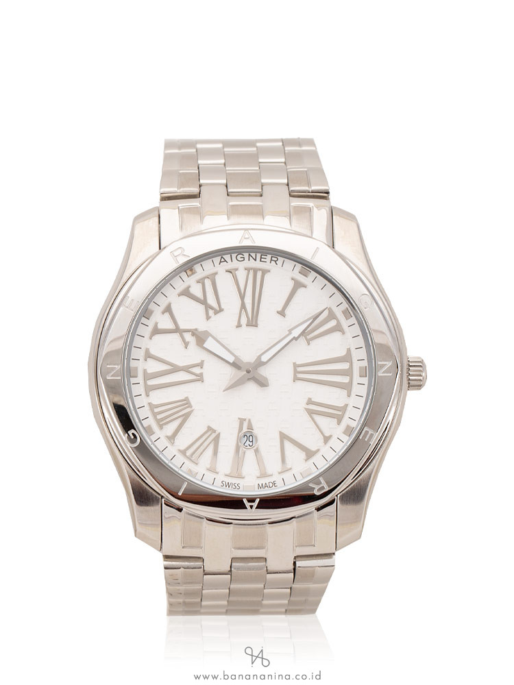 AIGNER Men A42000 Lazio Stainless Silver