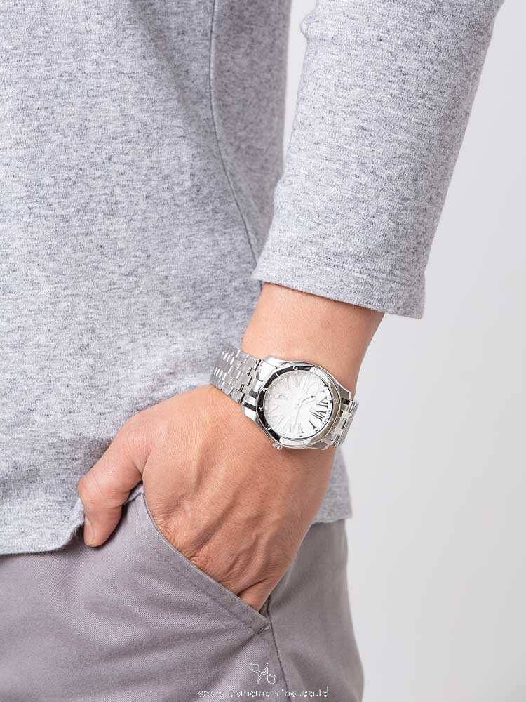 AIGNER Men A42000 Lazio Stainless Silver