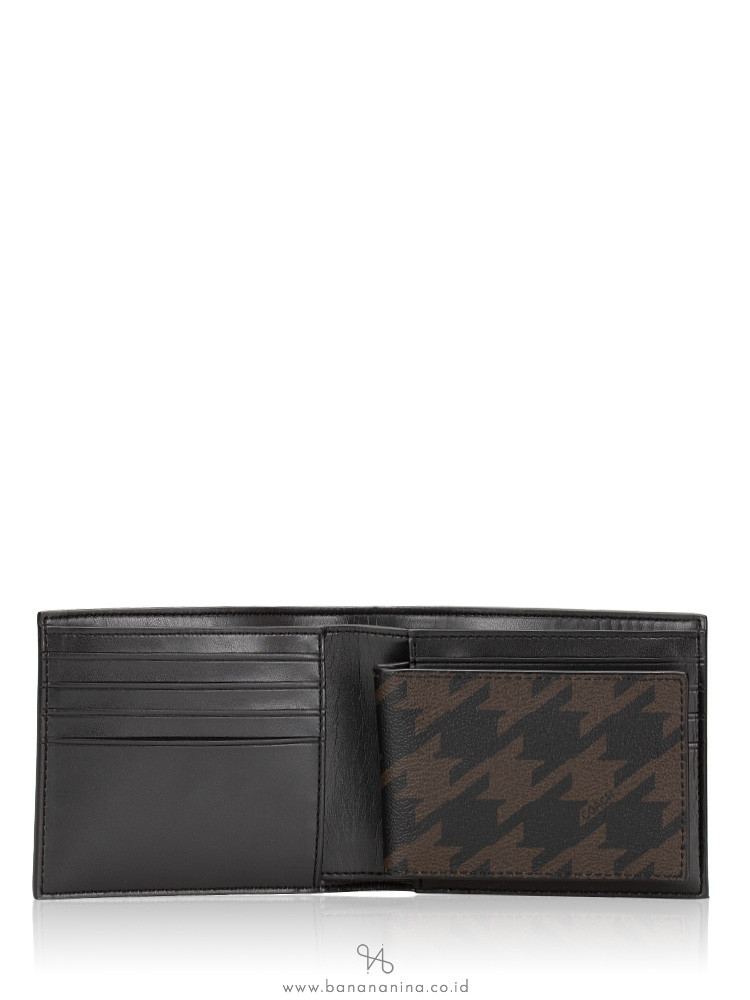 COACH Men 37885 Houndstooth Leather Compact ID Gift Set Grey Multi