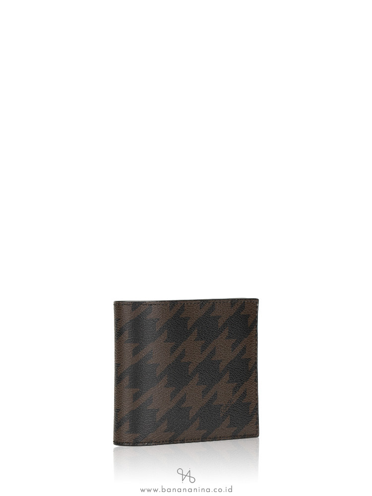 COACH Men 37885 Houndstooth Leather Compact ID Gift Set Grey Multi