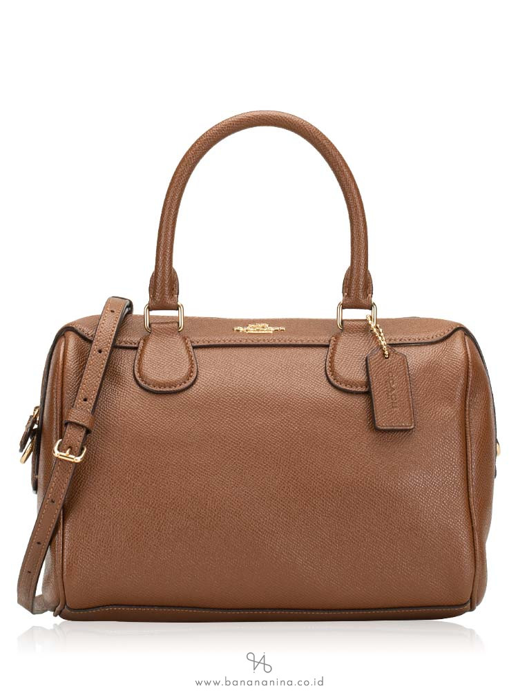 COACH 32202 Crossgrain Mini Bennett Satchel Saddle