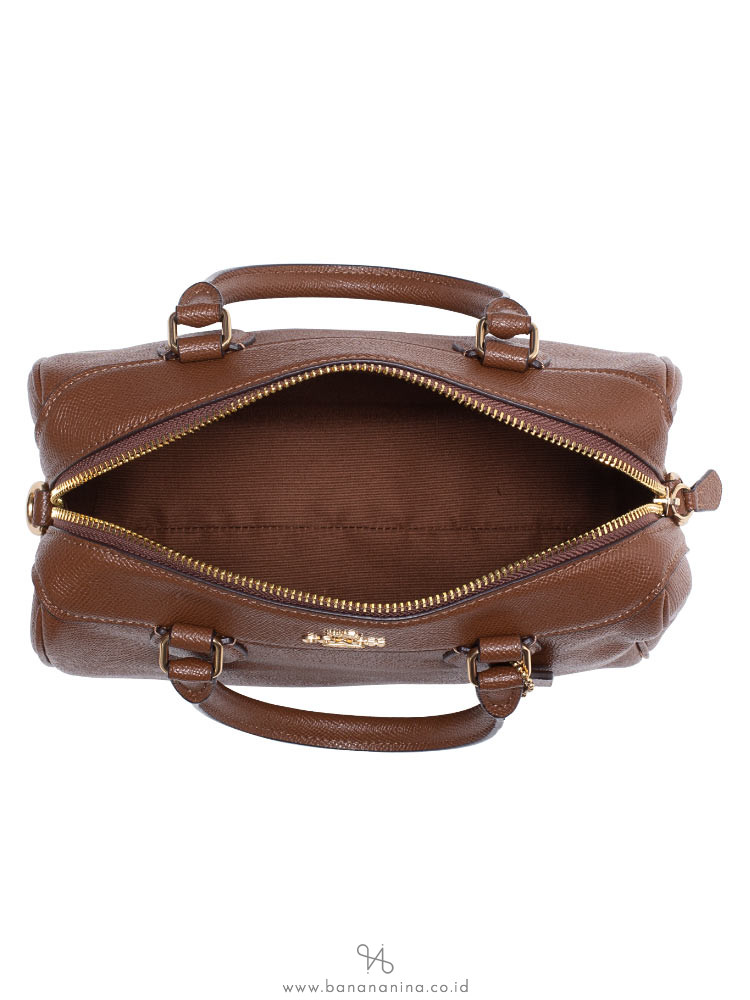 COACH 32202 Crossgrain Mini Bennett Satchel Saddle