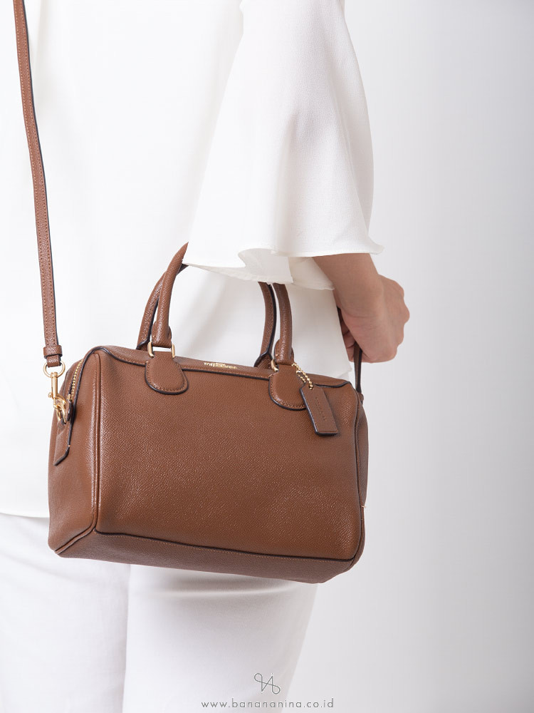 COACH 32202 Crossgrain Mini Bennett Satchel Saddle