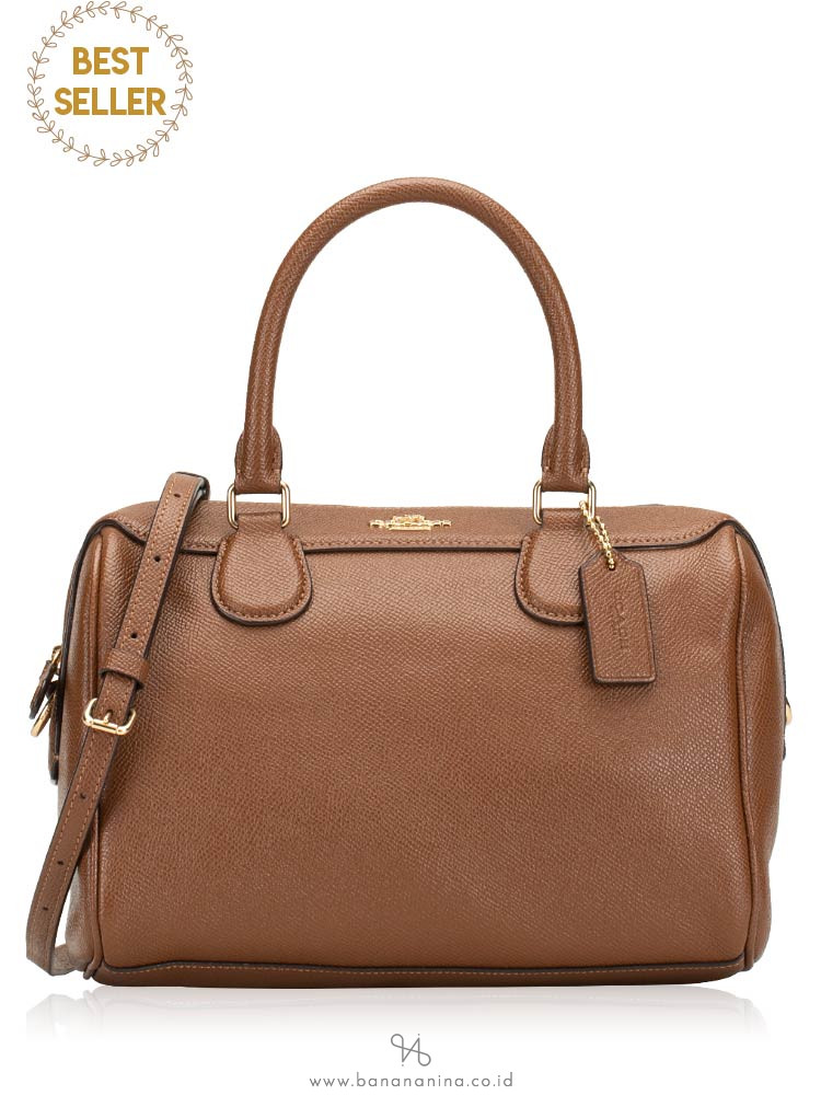 COACH 32202 Crossgrain Mini Bennett Satchel Saddle