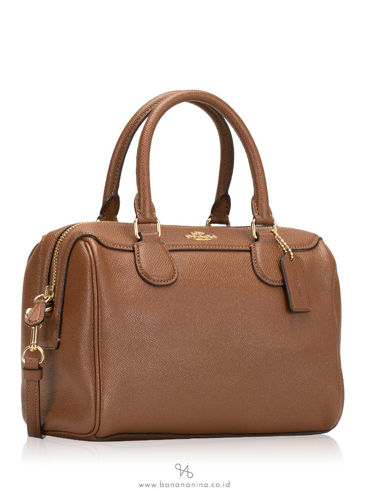 COACH 32202 Crossgrain Mini Bennett Satchel Saddle