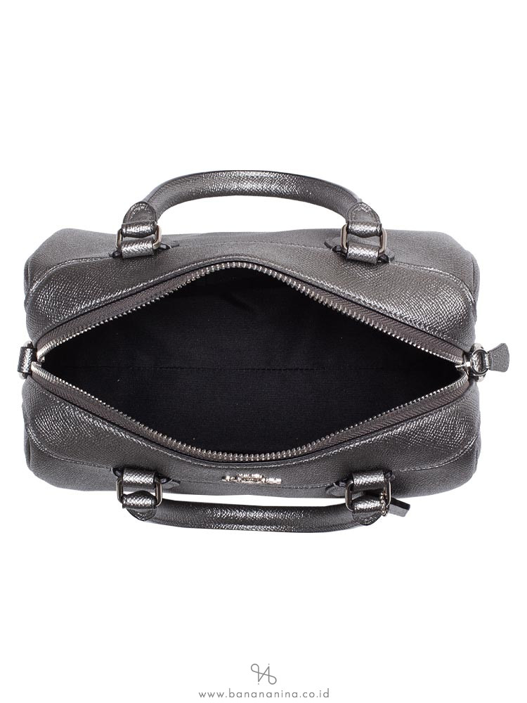 COACH 39706 Metallic Crossgrain Mini Bennett Gunmetal