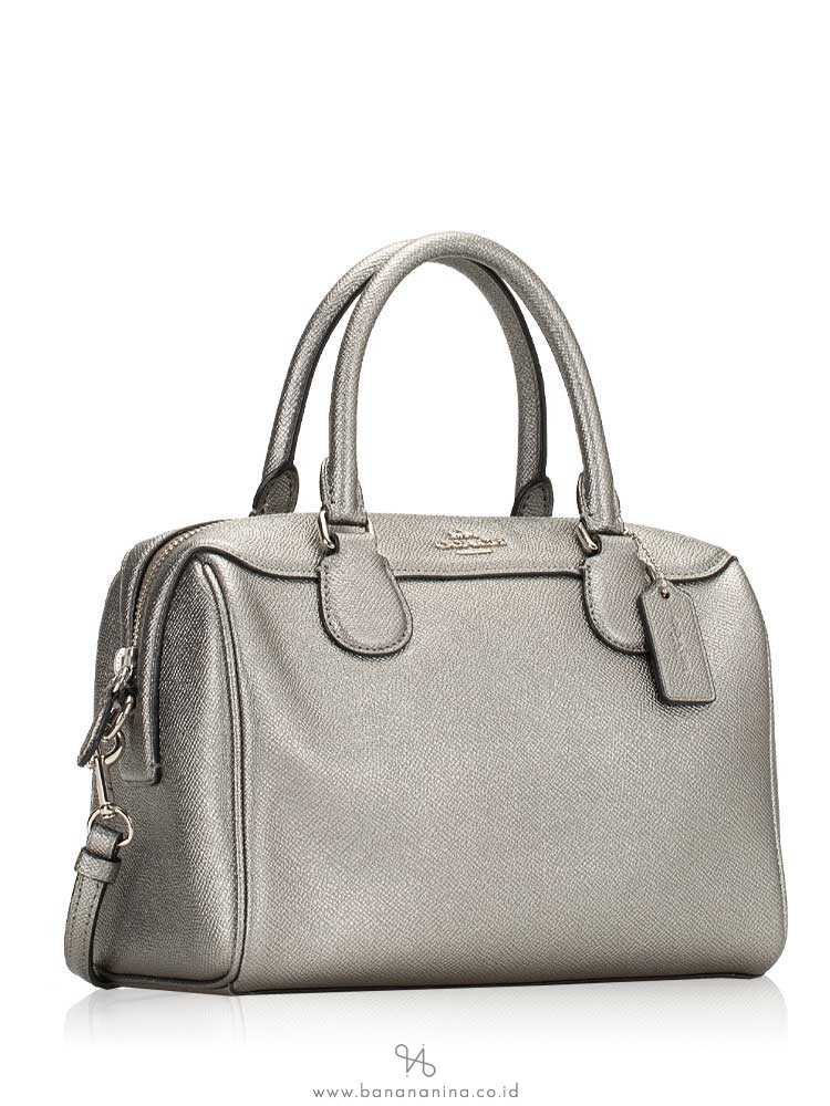 COACH 39706 Metallic Crossgrain Mini Bennett Gunmetal