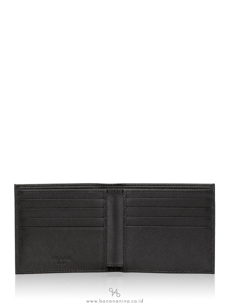 PRADA Men 2MO513 Saffiano Bifold Wallet Nero