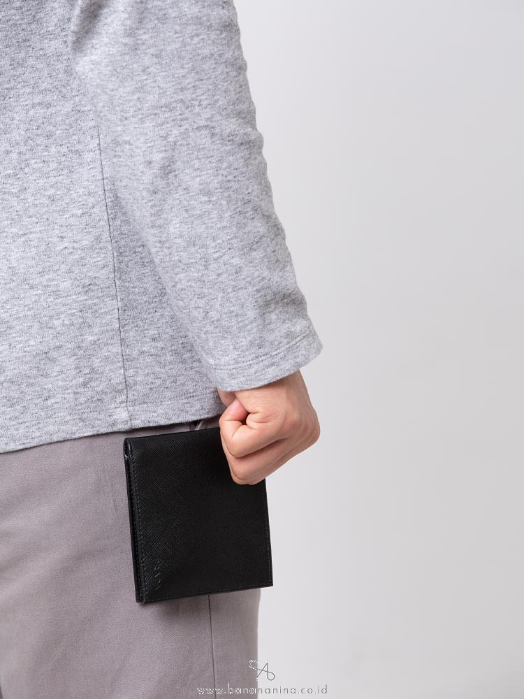 PRADA Men 2MO513 Saffiano Bifold Wallet Nero