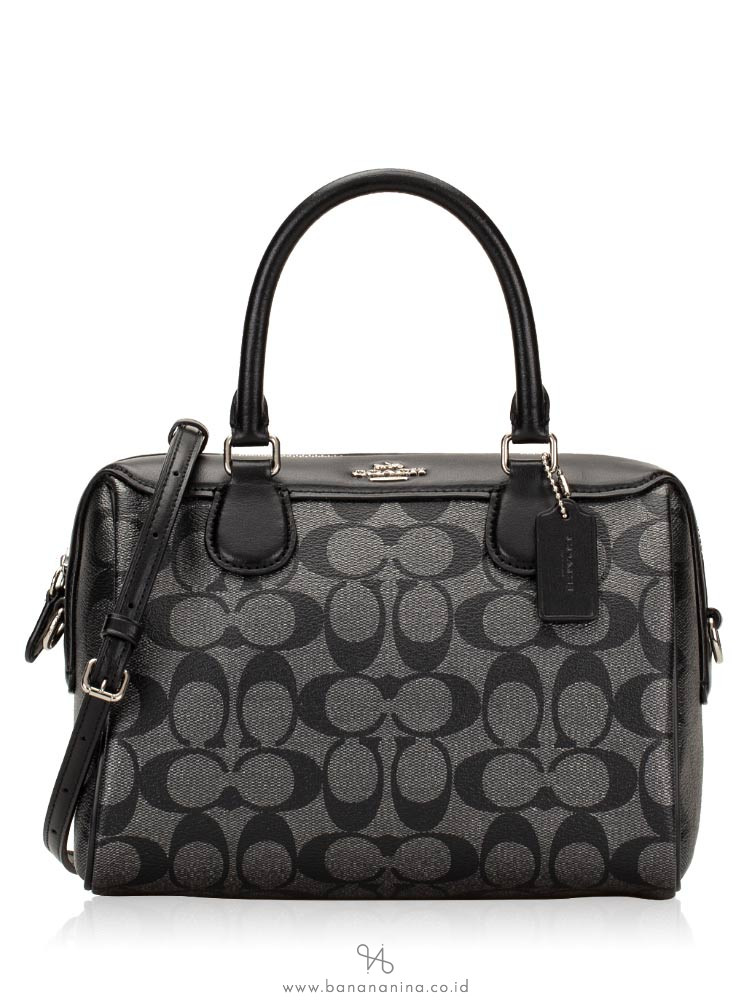 COACH 39557 Metallic Signature Mini Bennett Gunmetal