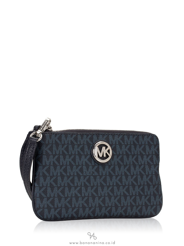 MICHAEL KORS Fulton Signature Large Wristlet Admiral