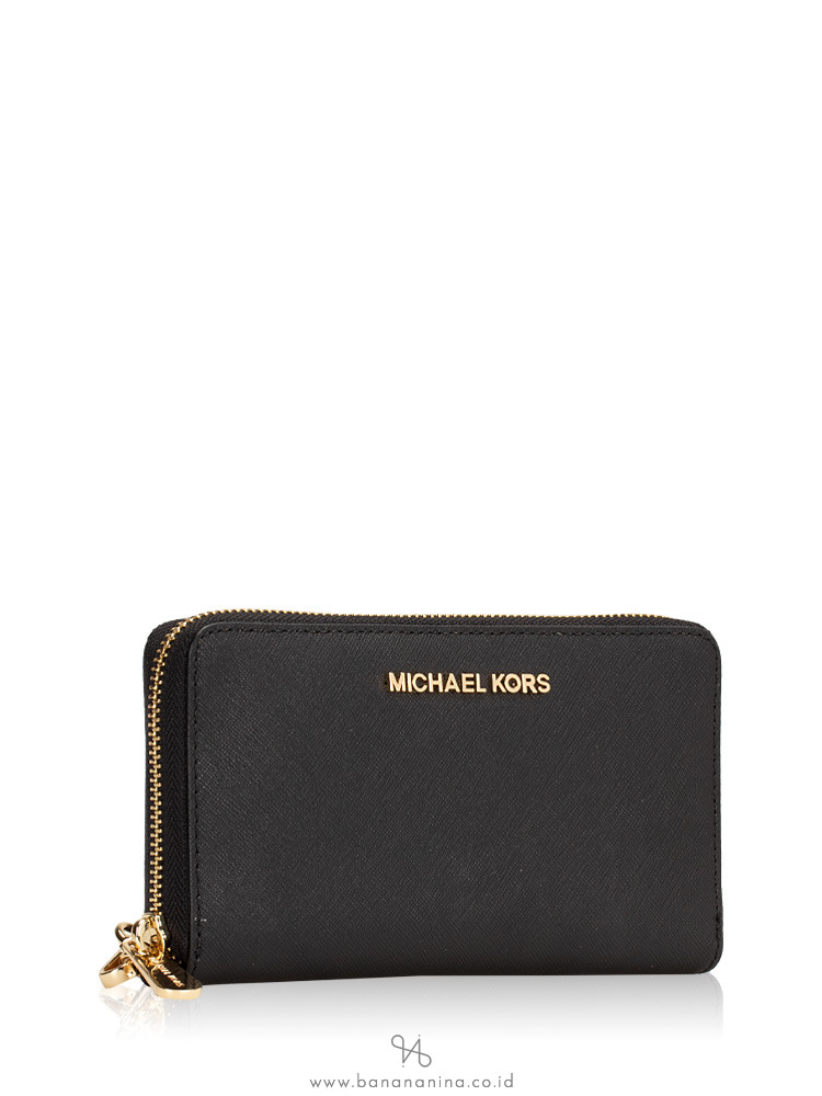 MICHAEL KORS Jet Set Multifunction Phone Wallet Black