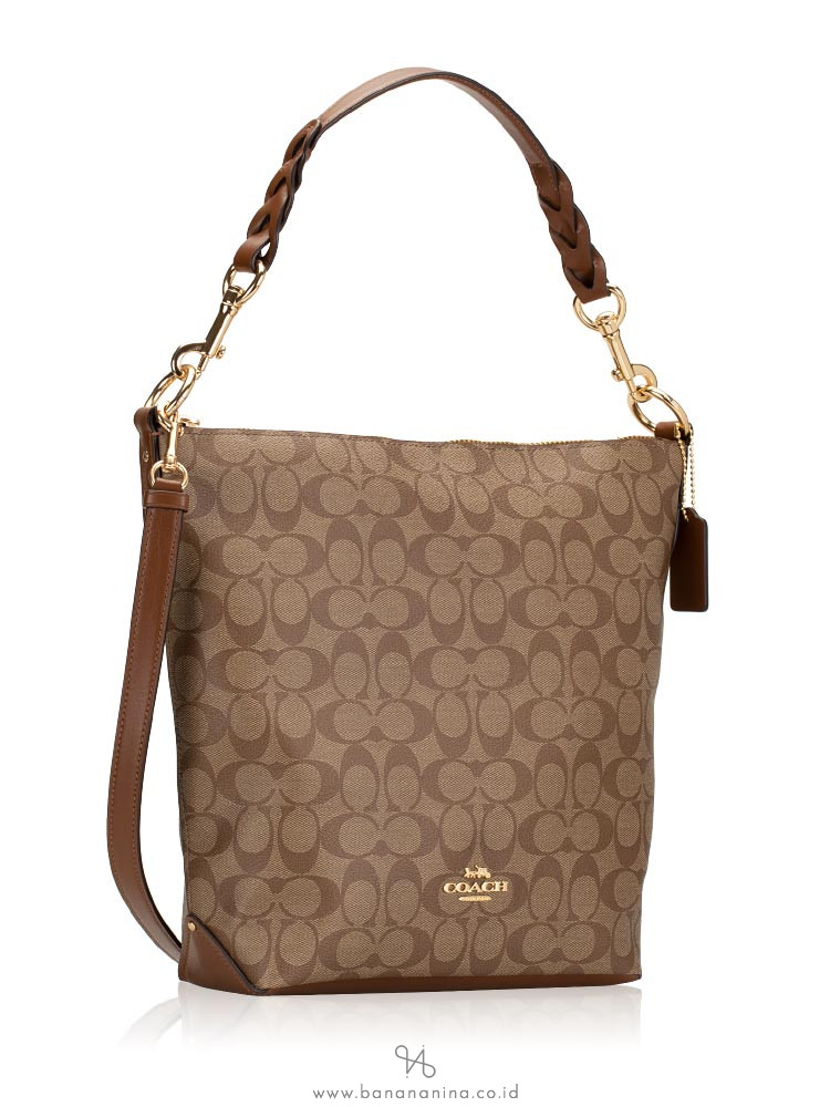 COACH 31477 Signature Abby Duffle Khaki Saddle
