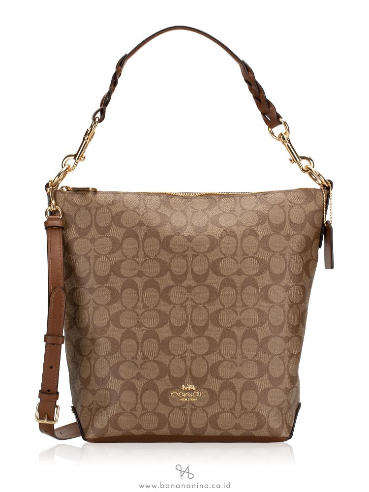 COACH 31477 Signature Abby Duffle Khaki Saddle
