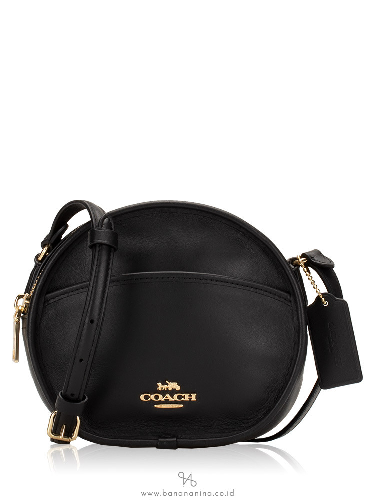 COACH 27971 Smooth Leather Canteen Crossbody Black