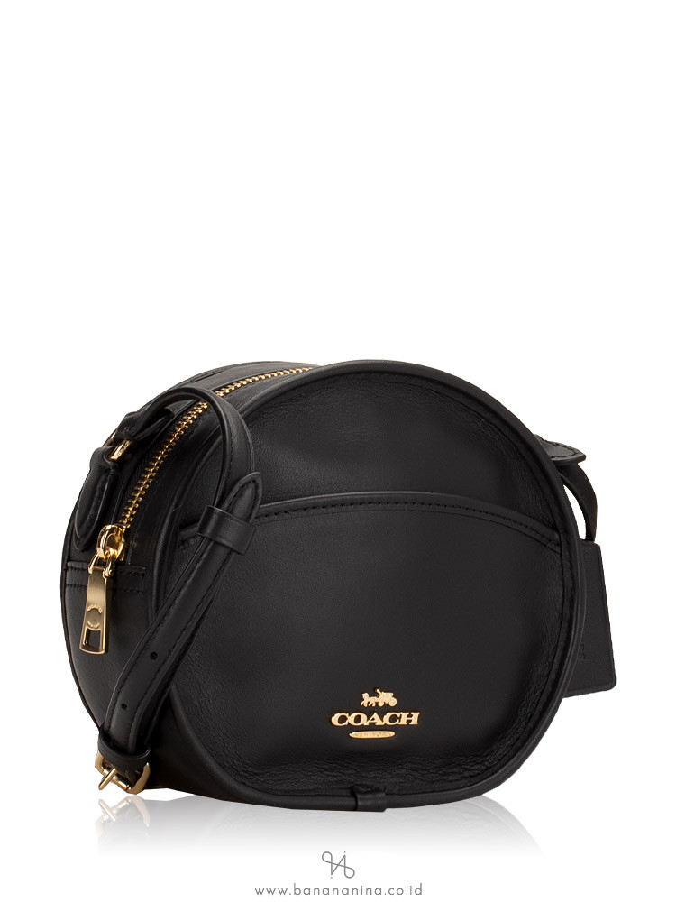 COACH 27971 Smooth Leather Canteen Crossbody Black