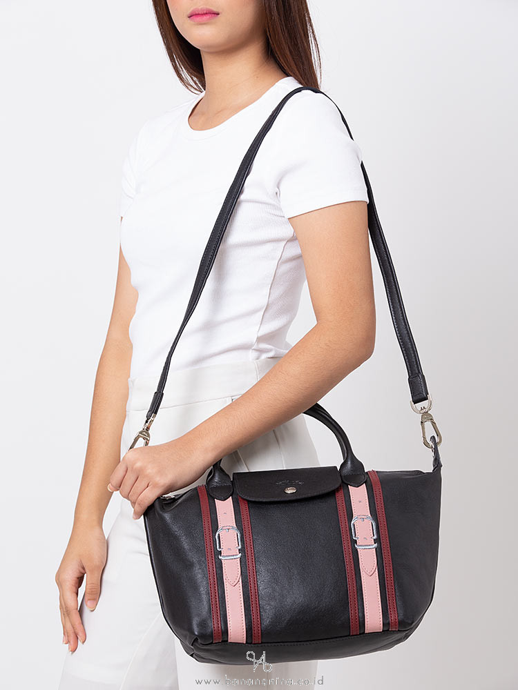 LONGCHAMP Le Pliage Cuir Brides Small SH Black
