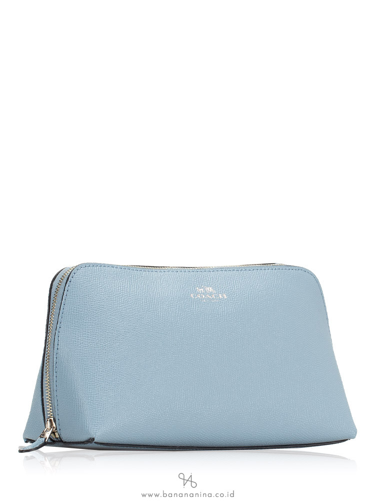 COACH 57856 Crossgrain Leather Cosmetic Case 22 Cornflower