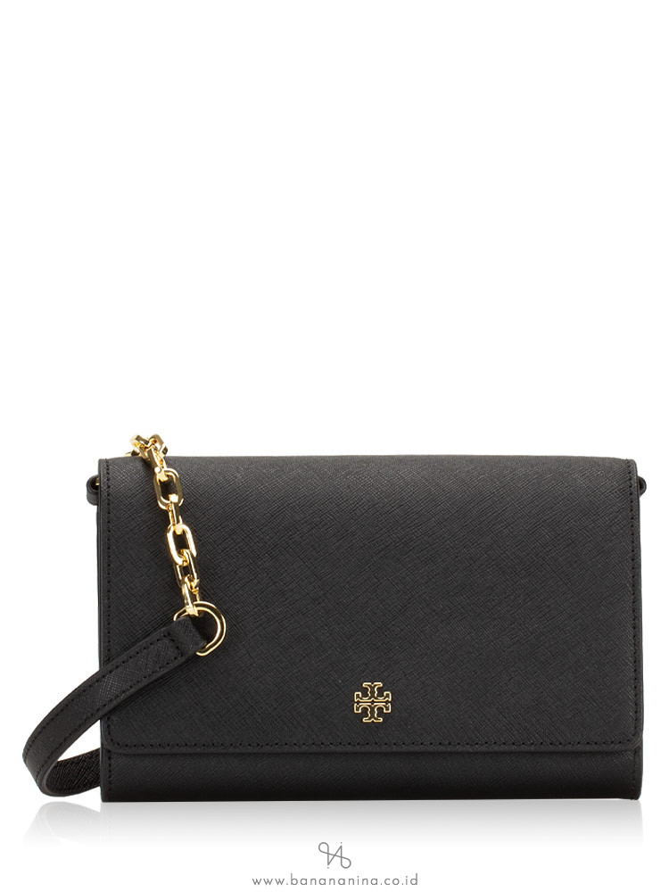 TORY BURCH Emerson Chain Wallet Black