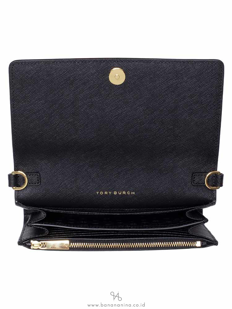 TORY BURCH Emerson Chain Wallet Black