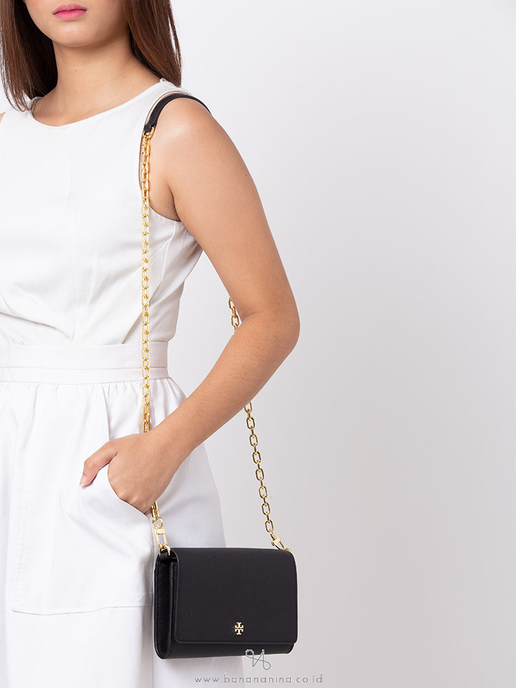 TORY BURCH Emerson Chain Wallet Black