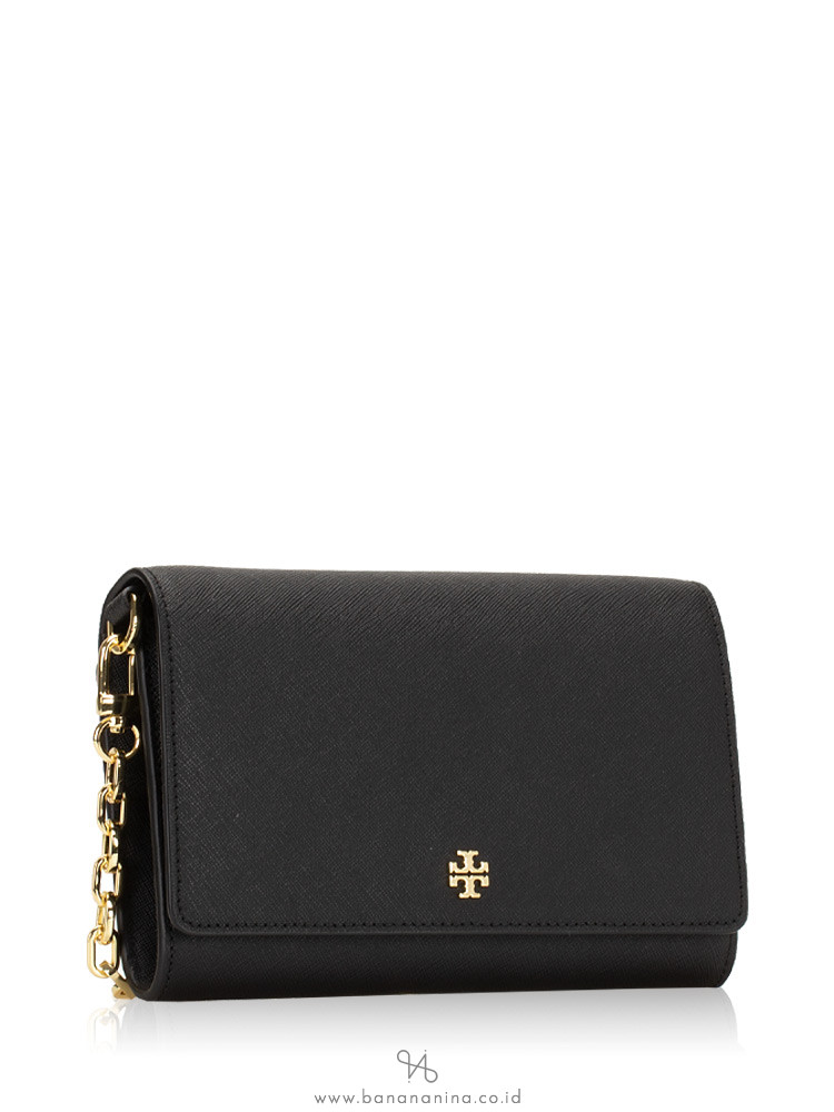TORY BURCH Emerson Chain Wallet Black
