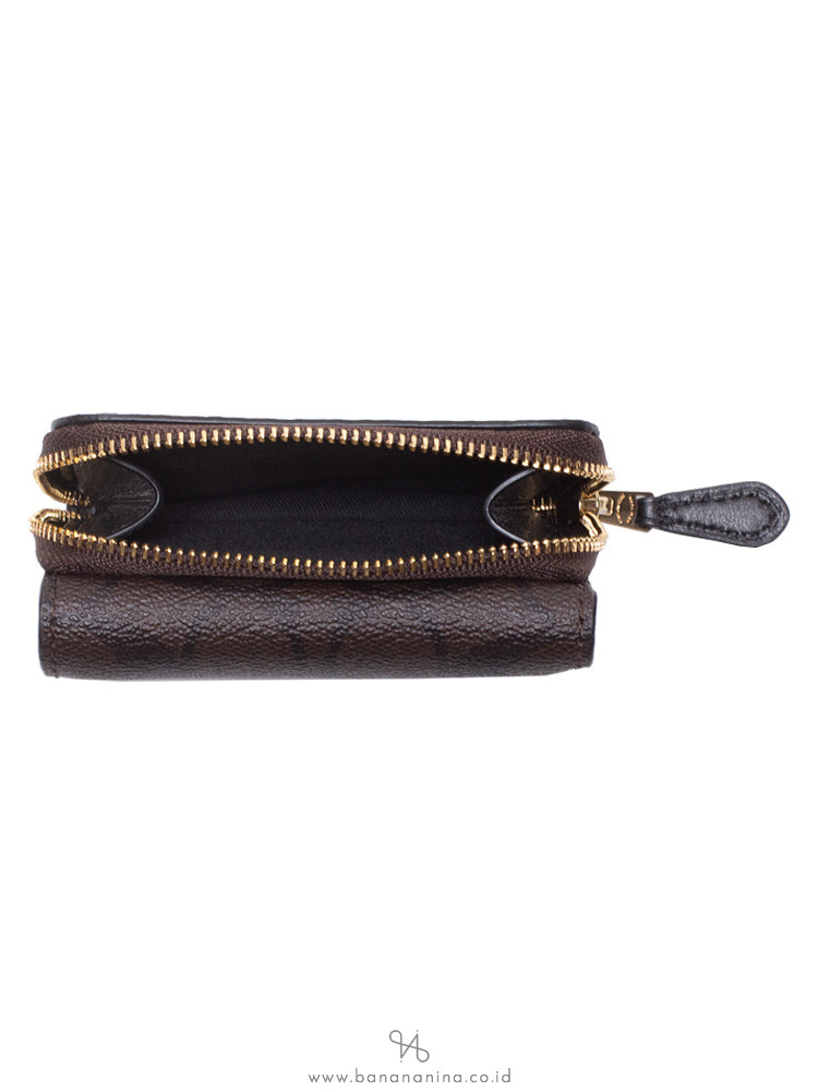 COACH 41302 Signature Small Wallet Brown Black