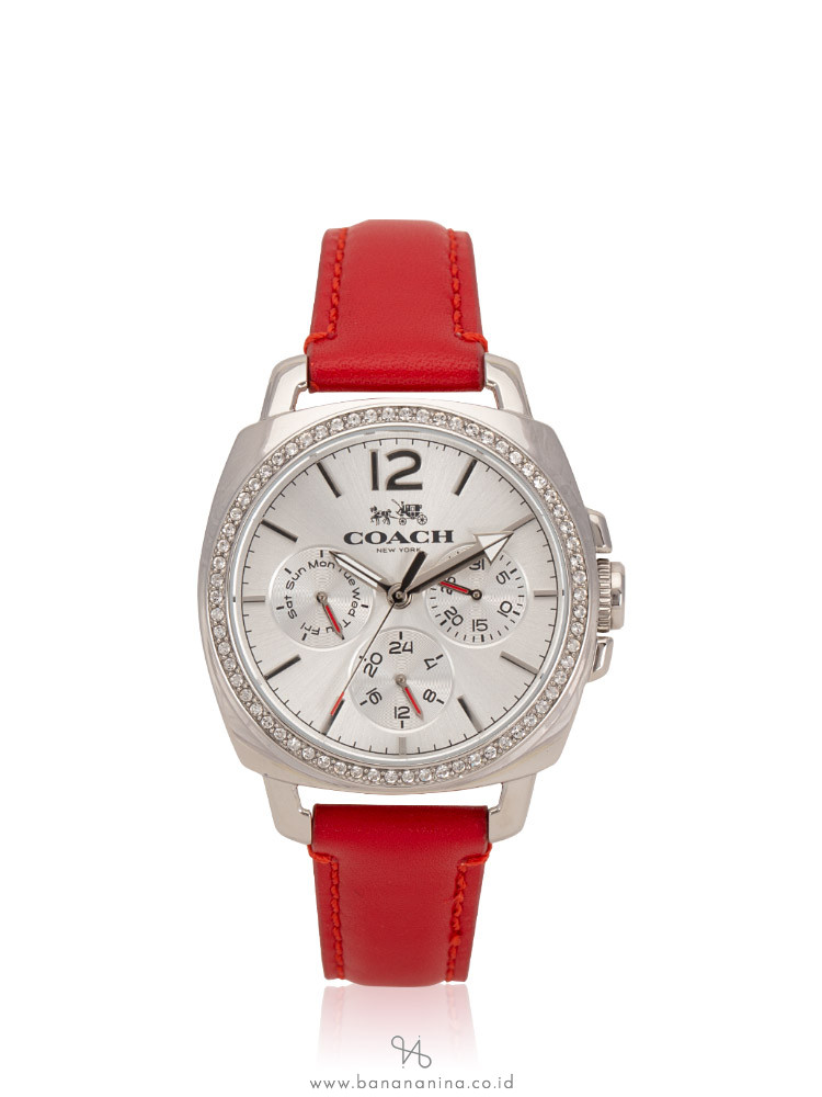 COACH 14502171 Boyfriend Leather Strap Red