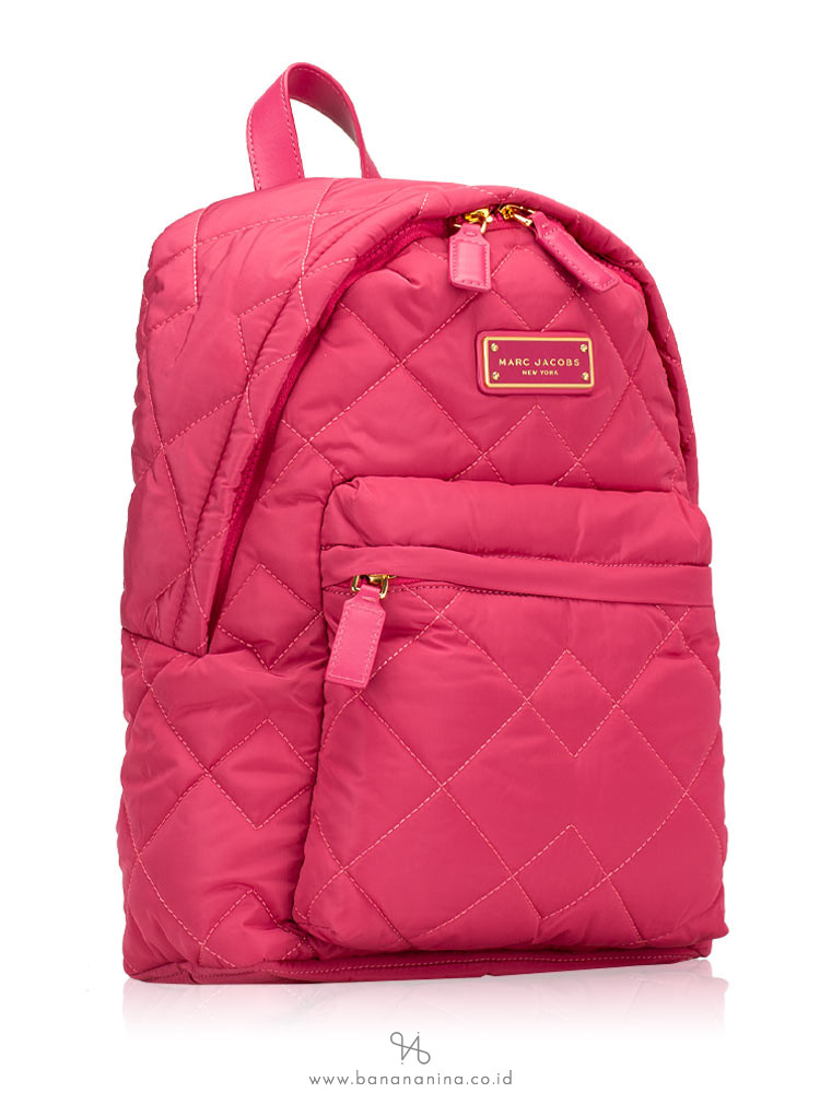 MARC JACOBS Quilted Nylon Backpack Begonia