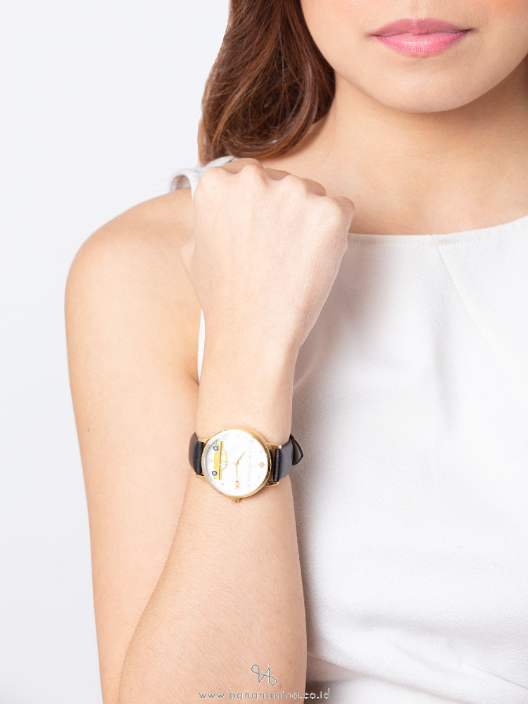 KATE SPADE KSW1346 Metro Taxi Leather Strap Black