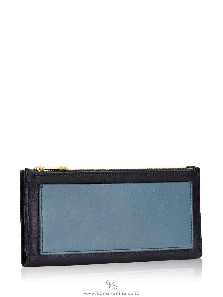 FOSSIL SL7767406 Shelby Leather Wallet Midnight Navy