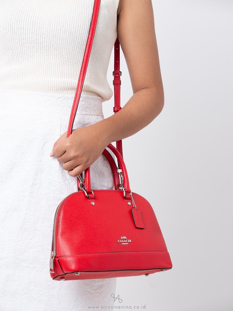 COACH 27591 Crossgrain Mini Sierra Poppy Red