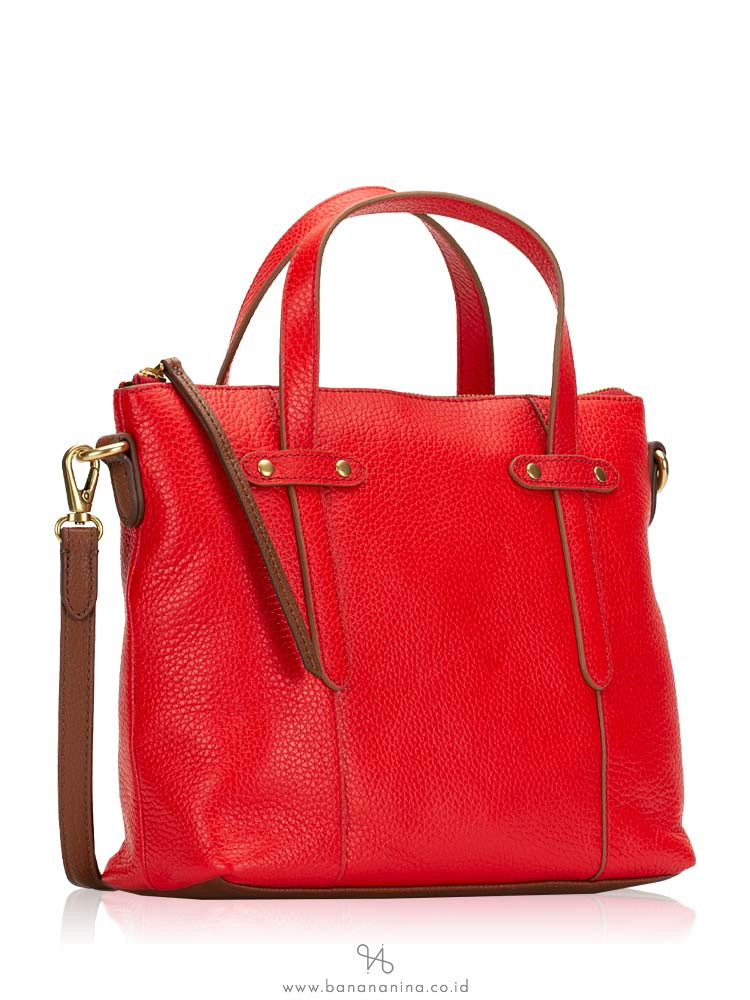FOSSIL SHB1967622 Felicity Leather Satchel Real Red