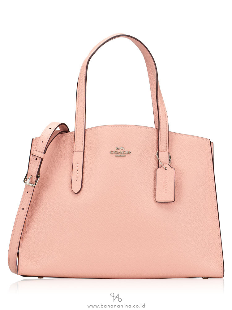 COACH 25137 Pebble Leather Charlie Carryall Peony