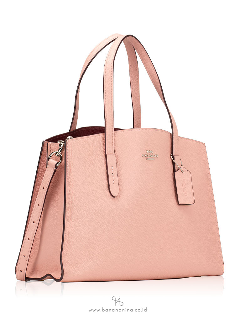 COACH 25137 Pebble Leather Charlie Carryall Peony