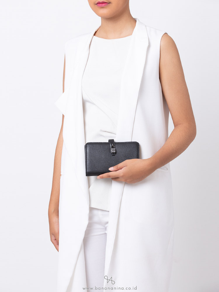 MICHAEL KORS Adele Leather Slim Bifold Black