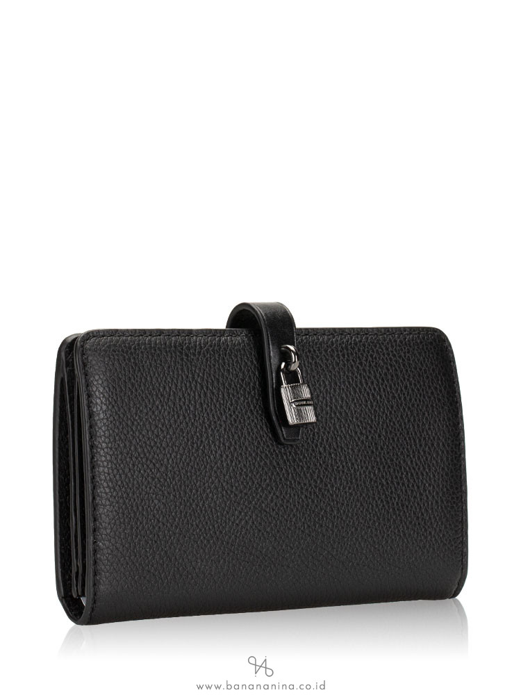MICHAEL KORS Adele Leather Slim Bifold Black